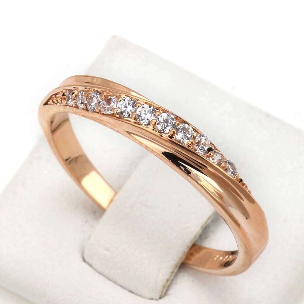 ZHOUYANG Wedding Ring For Women rs Simple Cubic Zirconia Rose Gold Color Fashion Jewelry ZYR314 ZYR317 H260312