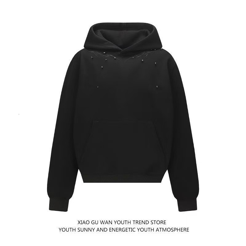 New Autumn Designer Hoodie Trendy Dragon Bone Beaded Embroidered Hooded Sweatshirt For Men Stylish Outerwear For Spring And Autumn