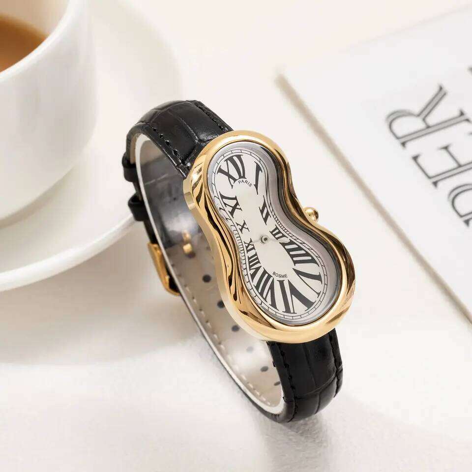 New y2k Fashion Creative Men Women Soft Melting Luxury Streetstyle Irregular Shape Dial Unique Design Quartz Watch Reloj