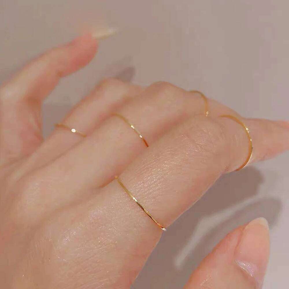 2MM Thin Titanium Steel Silver color Couple Smooth Simple Fashion Rose Gold Color Finger Ring For Women and Men mens gifts H260312