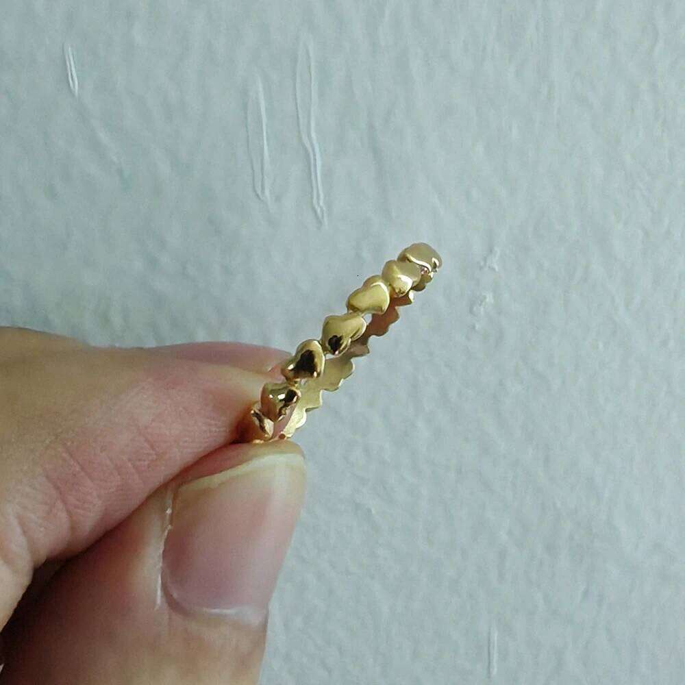 JHSL Simple Stainless Steel Heart Statement Rings for Women Gold Color Trendy Fashion Jewelry US Size 5 6 7 8 9 10 H260312