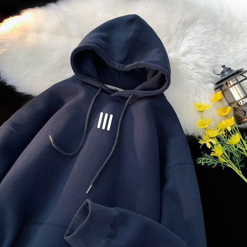 Retro Hooded Sweatshirt For Men Spring Autumn Winter New Trendy Brand Ins Heavyweight Designer Hoodie Clothing Black Jacket