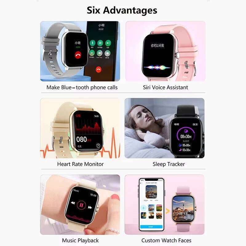 LAXASFIT 2025 New Men's Women's Gift Full Touch Screen Sports Fitness Bluetooth Call Smart Watch