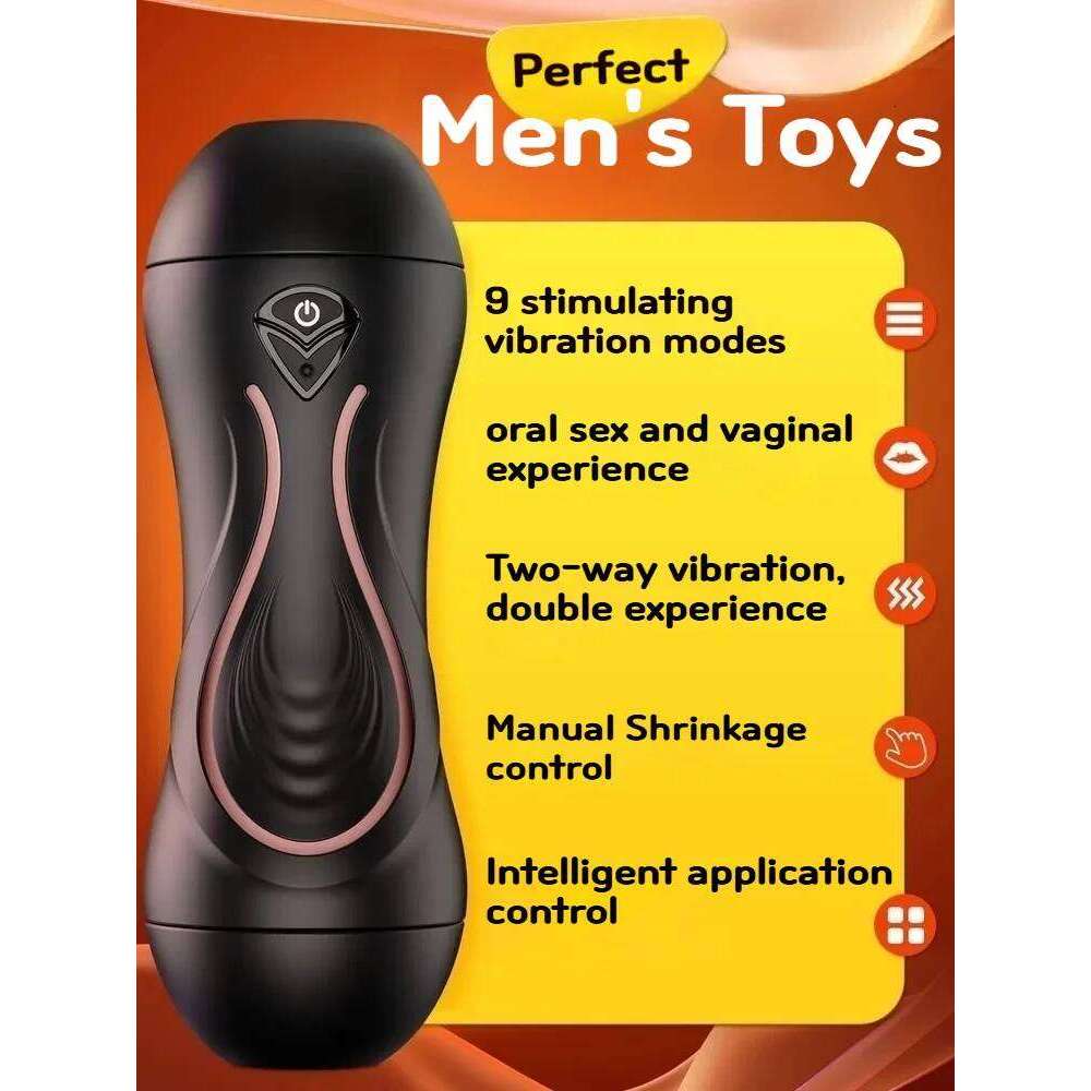 Double-Headed Penetration Automatic Male Masturbation Cup Mouth Vaginal Masturbator App Control Adult Sex Toy For Men Z260311