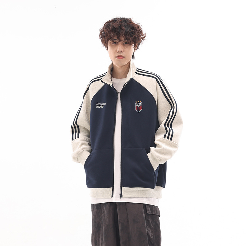 Baseball Jacket Retro Sweatshirt Cardigan Autumn Sports Casual Designer Hoodie Jacket New Style For Men And Women