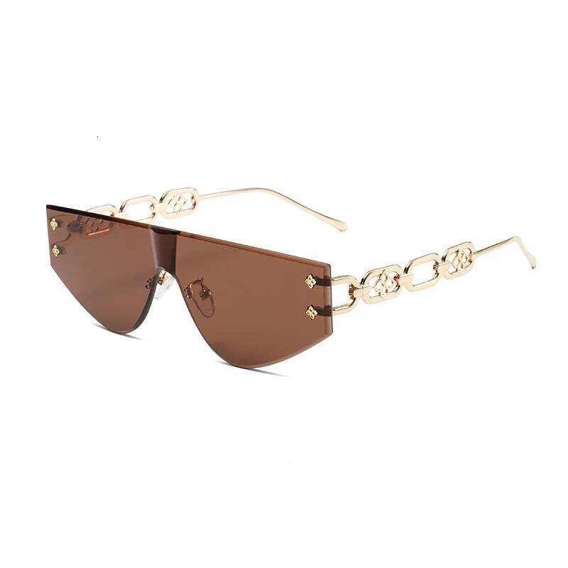 New Square Frameless Fashion Mirror Sun Retro Sunglasses