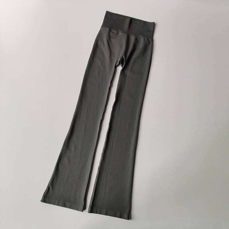 High Waisted Compression Without Awkward Lines Micro Flared Yoga Outdoor Wear Seamless Elastic Fitness Pants Lifting Leggings 26H0311