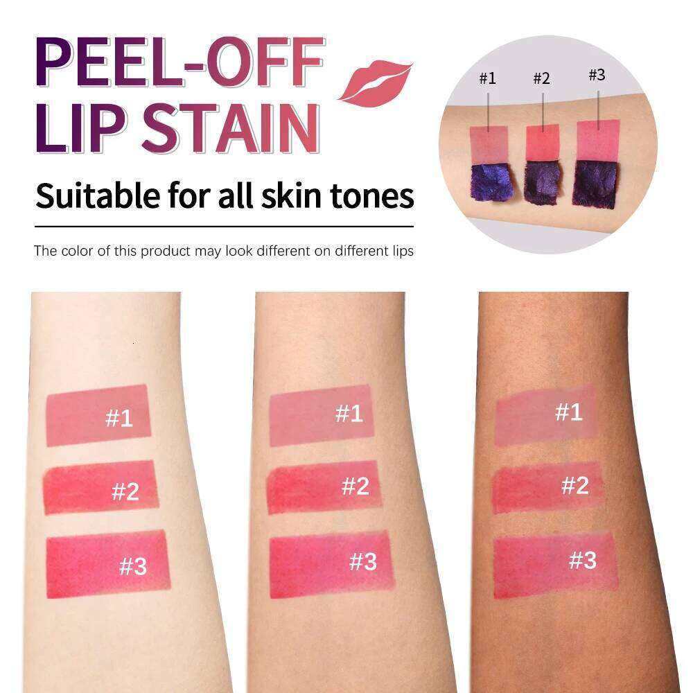 Magic Tear-Off Stain Matte Tattoo Dyed Tint Peel-Off Liquid Lipstick Waterproof Lasting No Fading Lip Gloss Cosmetics W260311