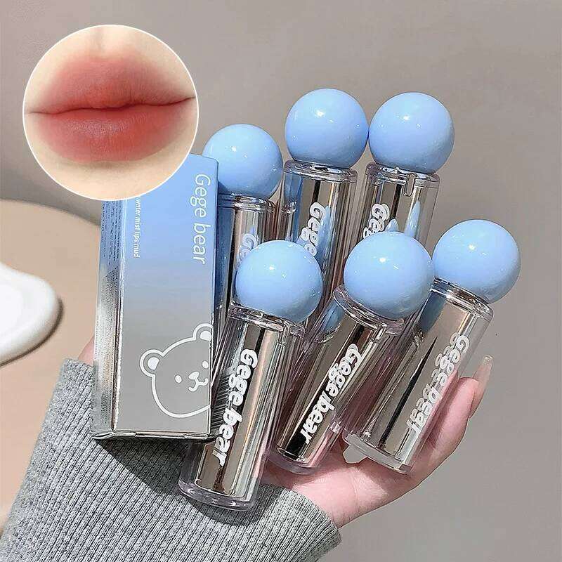Gege bear Ice-permeable Water Mist Lip Mud, matte, soft, delicate and long-lasting, natural makeup application W260311