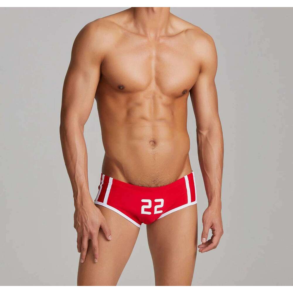 Seobean Men's beach hot spring triangle low-waist quick-dry trunks water sports swimming suits Z260312