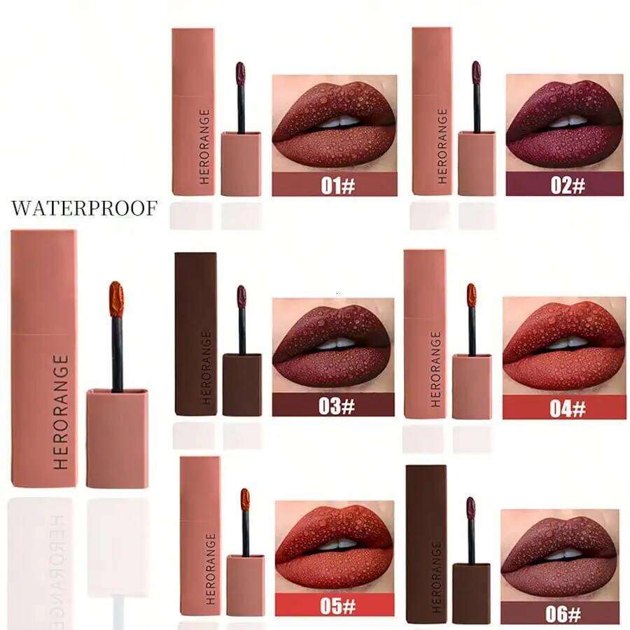 Herorange Velvet Lip Mud - Long-Lasting Non-Fading, Student-Friendly, Matte Finish Lipstick W260311
