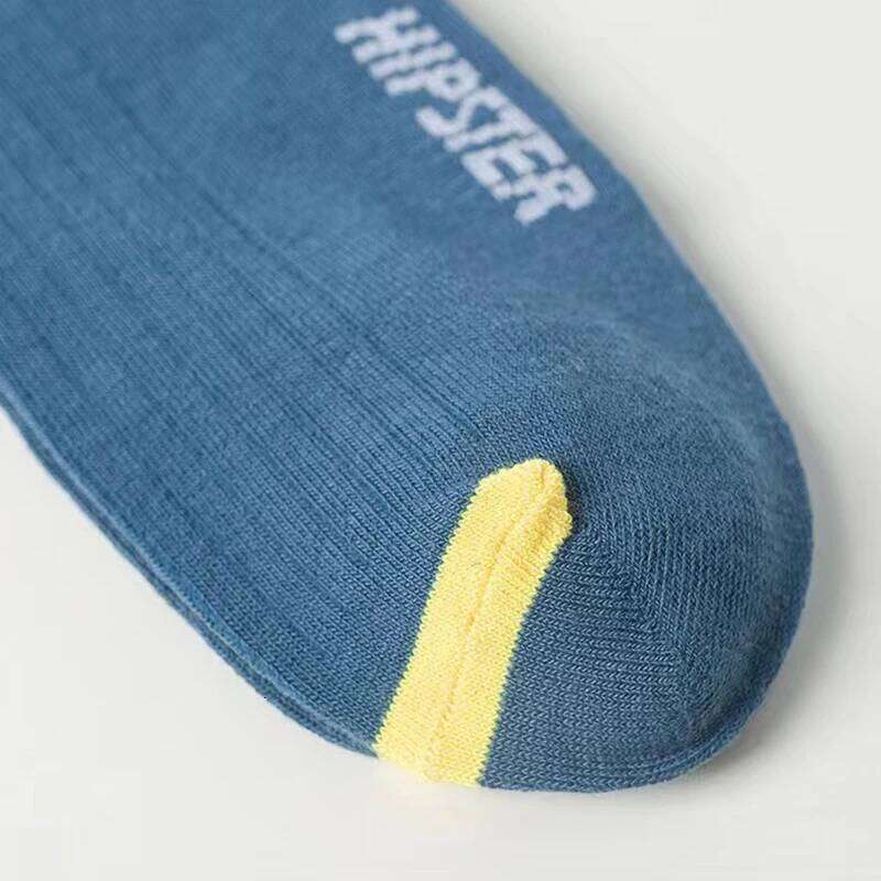 5 Pairs/Lot Men's Socks Polyester Cotton Fashion Street Fun New Styles Middle Tube Soft Breathable Short Casual Sock Z260312