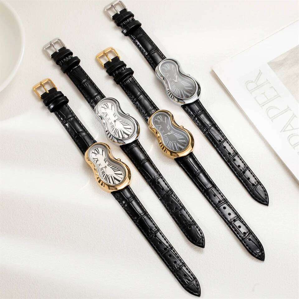 New y2k Fashion Creative Men Women Soft Melting Luxury Streetstyle Irregular Shape Dial Unique Design Quartz Watch Reloj