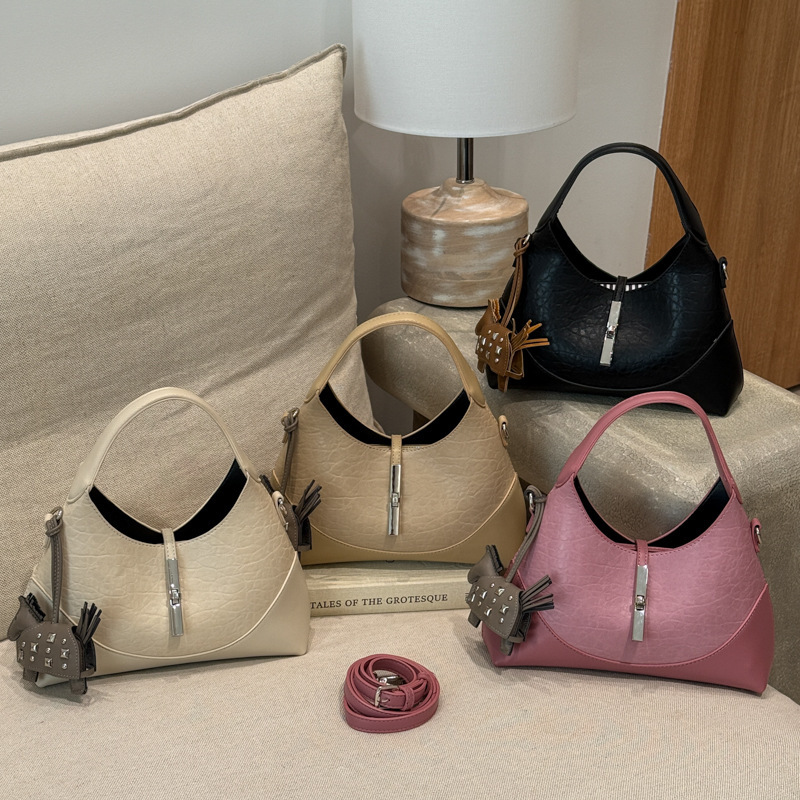 New high-end niche design cowhide dumpling bag multifunctional elegant handbag shoulder bag women's crossbody bag designer bag