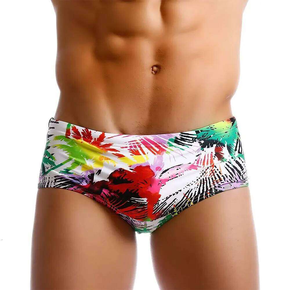Men Swimwear Palm Multicolor Swimming Trunks Briefs Bikini Board Surf Shorts Boxer Swimsuits Waterproof Beach Sports Underwear Z260312
