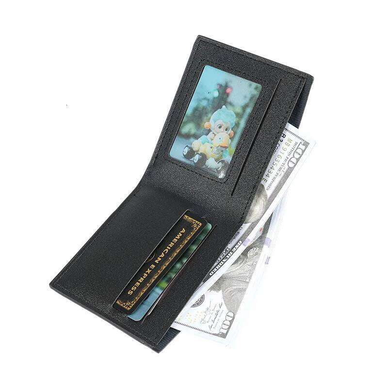 Men's Casual Retro Large Capacity Multi-Card Slot Coin Purse Leather Clip PU Material Car Sewing Line Pure Color Wallet