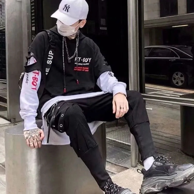 Mens Hoodies Male Casual Sweatshirts Streetwear Y2K Black Man Tops Korean Fashion Stylish Hip Hop Hoody Anime Dacning Clothing 260311
