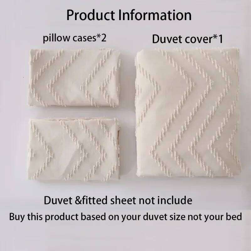 3pcs/set Lightweight Down Bedding Khaki Tufted Duvet Line Comforter Cover Geometric Bed Set for All Season H260312