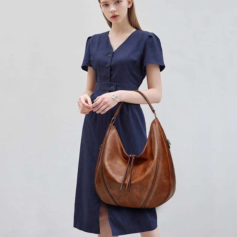 Retro Style Bags for Women 2025 New Luxury Pu Leather High-Capacity Shoulder European American Fashion Women's Tote Bag A229