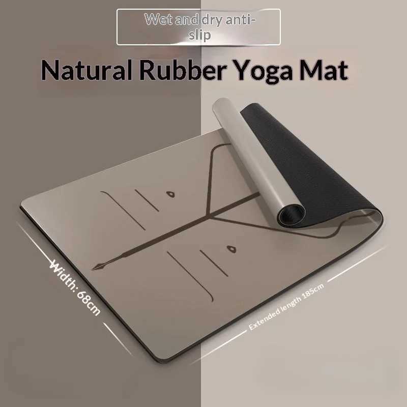 PrEMium PU Rubber Yoga Mat Extra Thick Extra Wide Quiet Shock Absorption Anti Slip Home FitnESS Dance Blue Black Green M260312