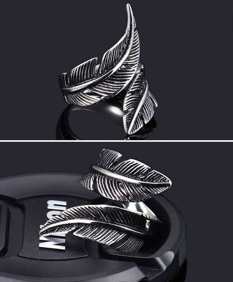 New Arrivals 925 Sterling Silver for Women Feather Ring Fashion sterling-silver-jewelry H260312