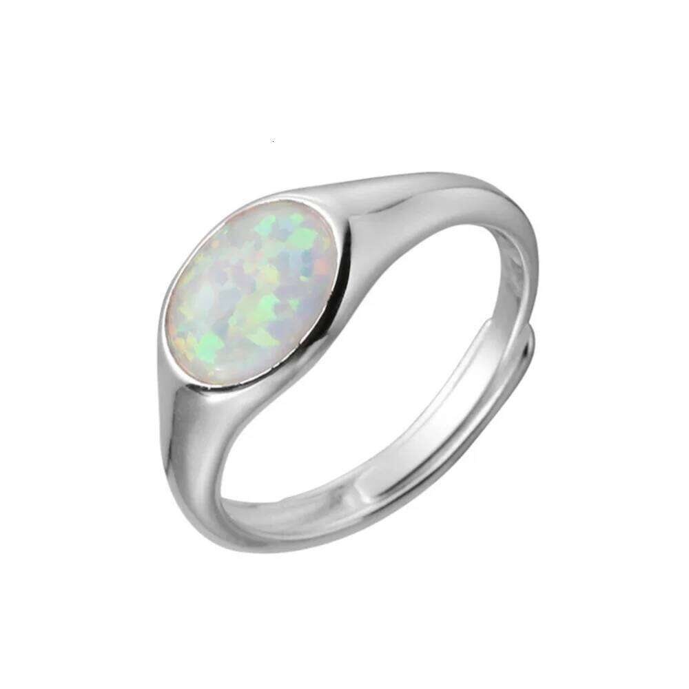 Shell Opal Stone Cuff Rings For Women Girl 2023 New Trend Fashion Vintage Jewelry Ladies Gift Party anillos mujer H260312