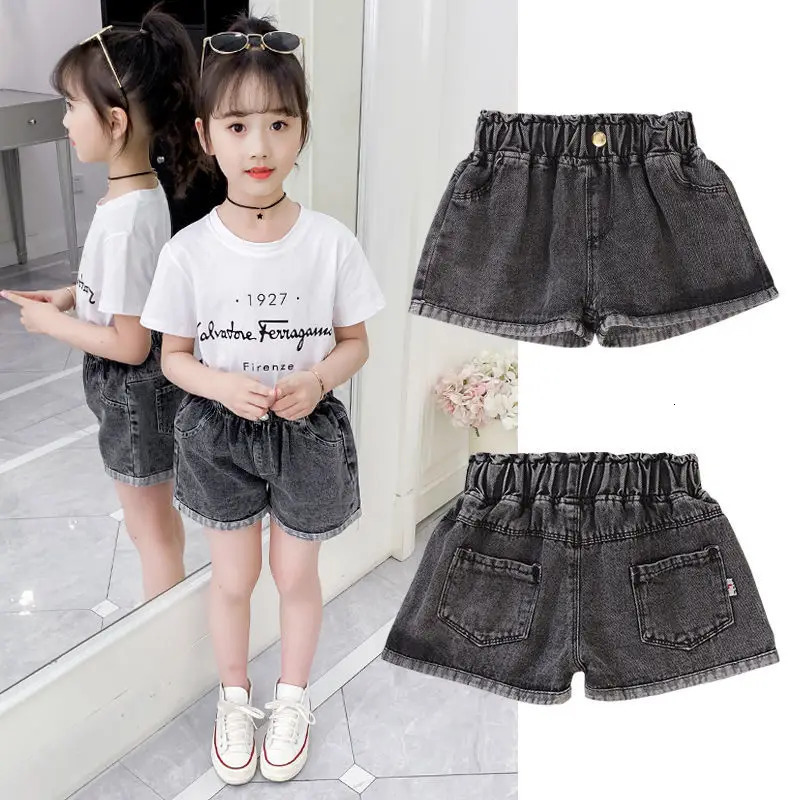 Children Summer Shorts Girls Denim Fashion Girl Short Blue Jeans Pants Teenage Clothes 8 10 12 14 Y 260311