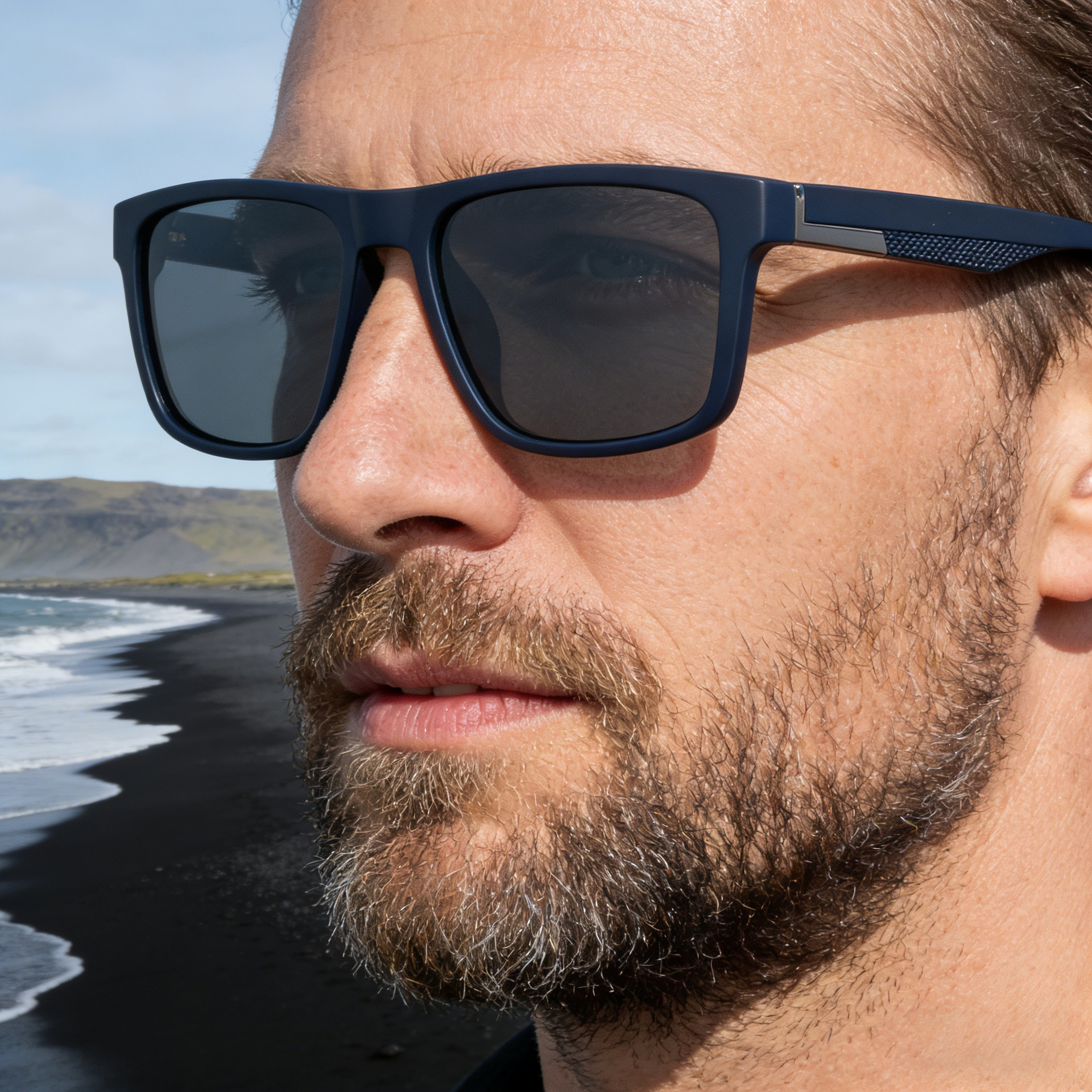 2026 New Fashion Square Frame Polarized Retro Personality Outdoor Sun Protection Sunglasses for Men,