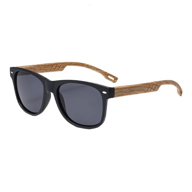 retro leg for men, square wooden sunglasses, new spring-legged color-coated men's sunglasses