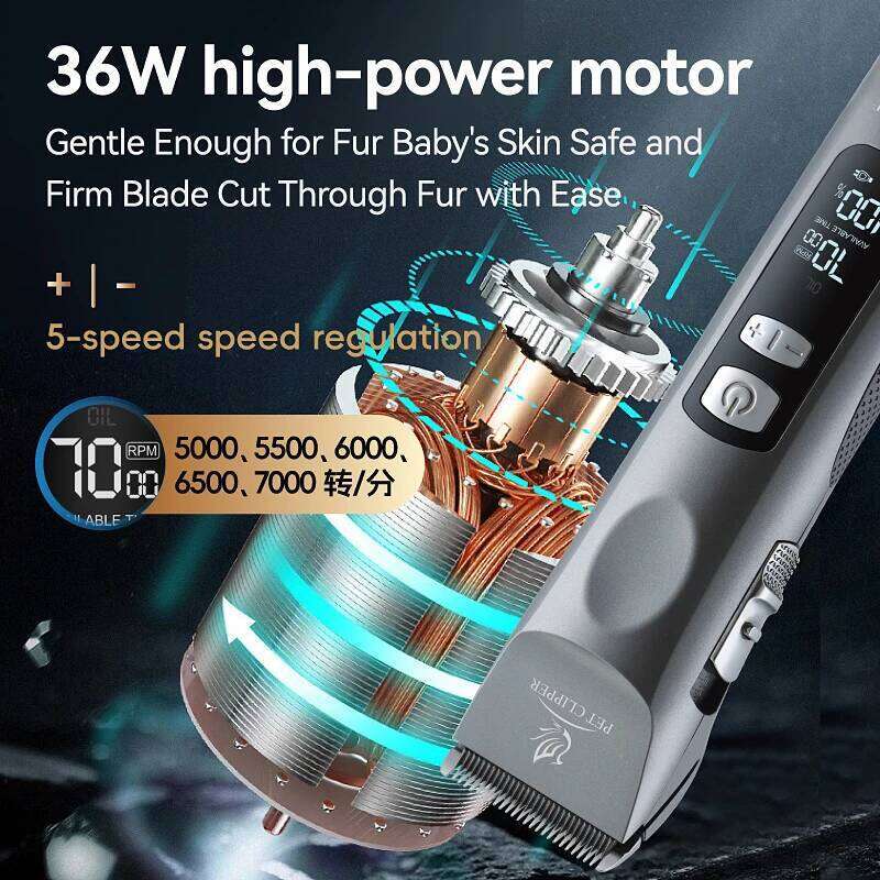 Fenice Cordless Rechargeable Clipper Low Noise Professional Pet Hair Cutting Machine Grooming Trimmer Shaver Kit for Animals C260312