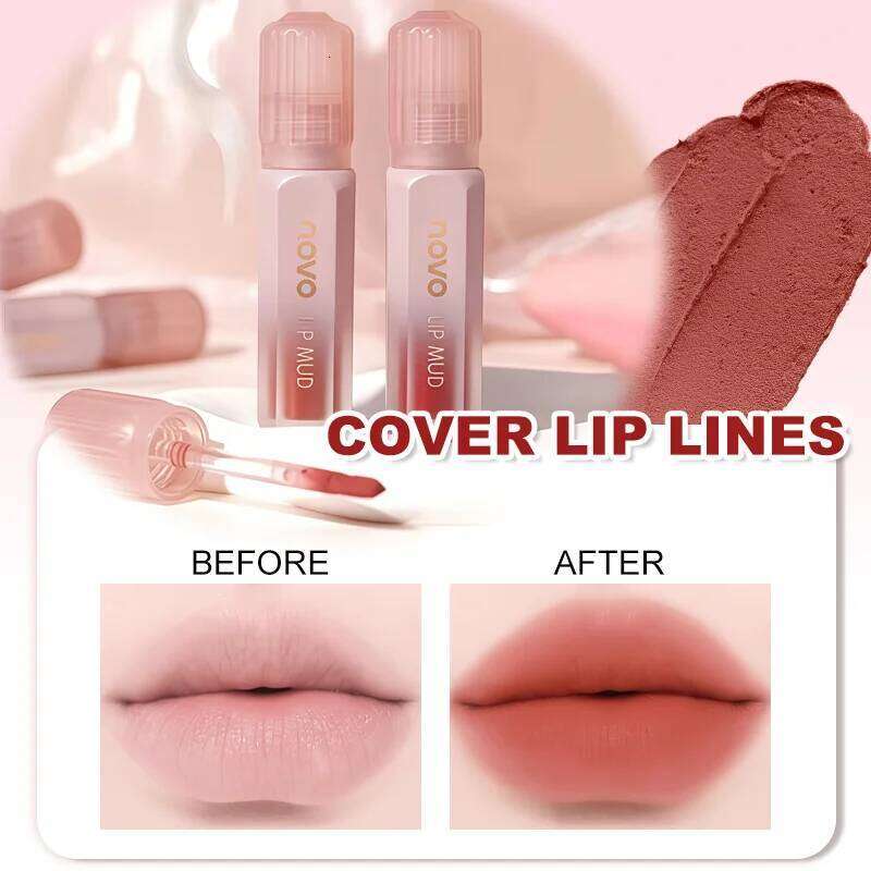 Matte Silky Velvet Lipstick, Creamy Texture, Long Lasting High Impact Color, Waterproof, Non-Stick Cup, Lip & Cheek Dual-Use, W260311