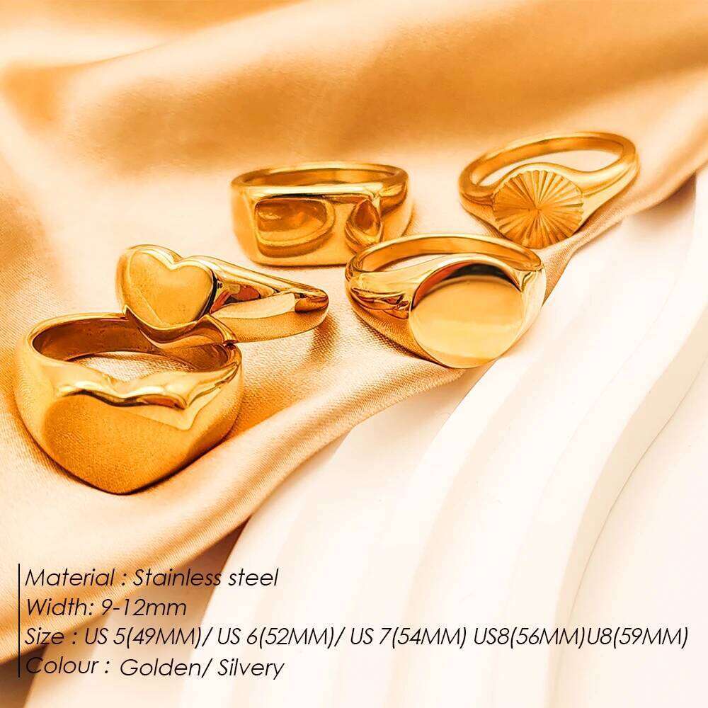 eManco Stainless Steel Metallic Women's Fashion Party Jewelry Heart Couple Rings H260312