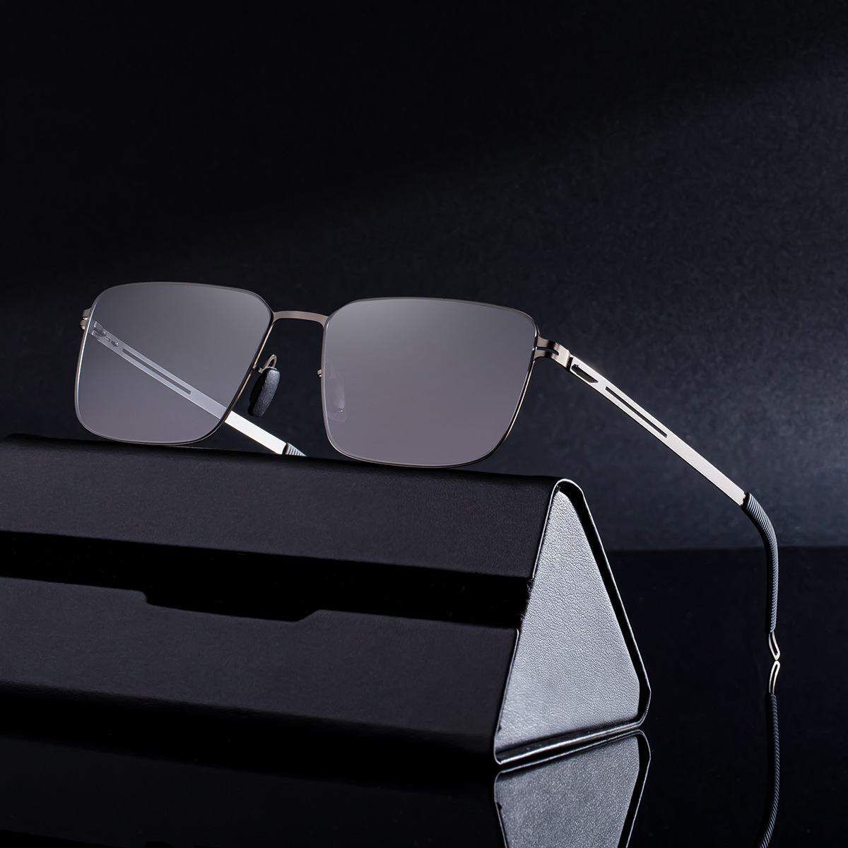 2026 New Fashion Square Frame Nylon Polarized Retro Stainless Steel Frame, Sun Protection Sunglasses for Men,