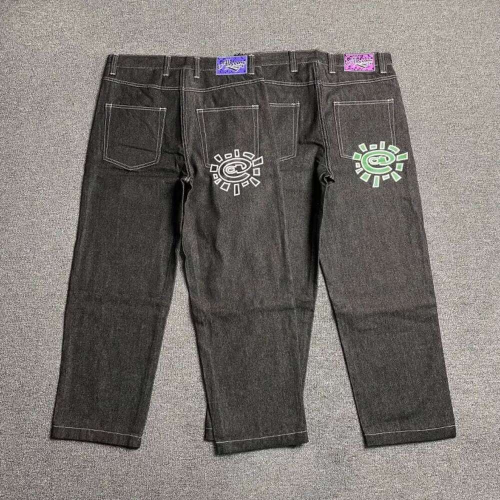 New Always High quality Printed Embroidery Straight Black Pants Jeans Trend Street Wear AlwaysJeans Men 26Y0312