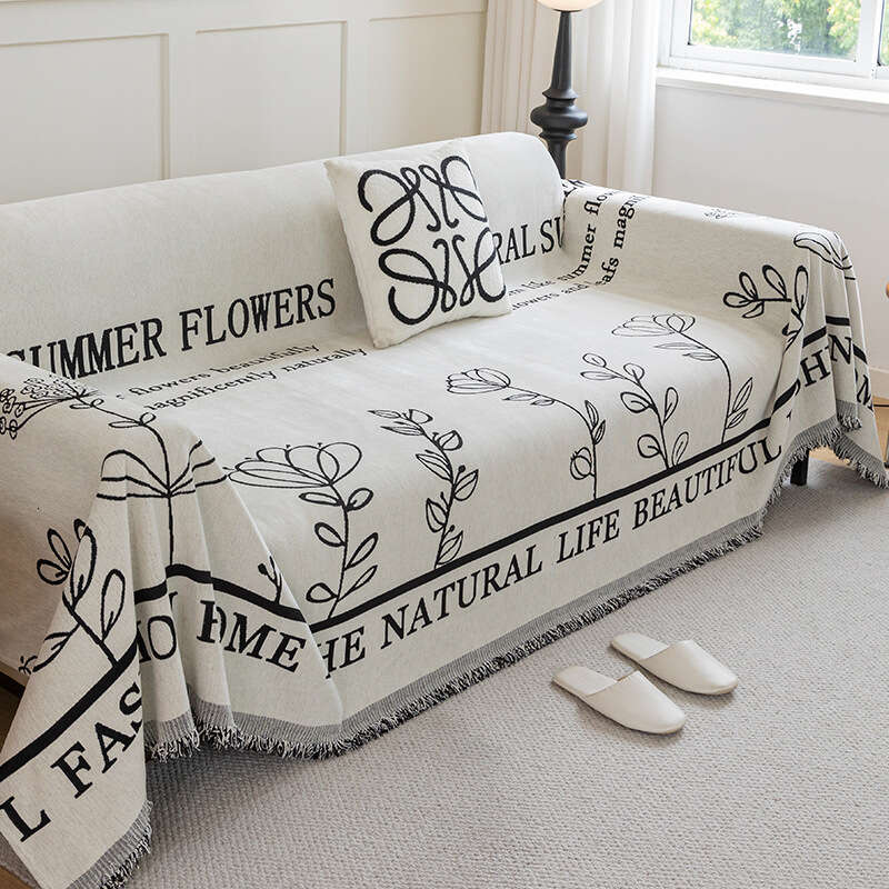 INS High-End Cover Chenille Towel Anti-Scratch Slipcover All-Season Sofa Blanket