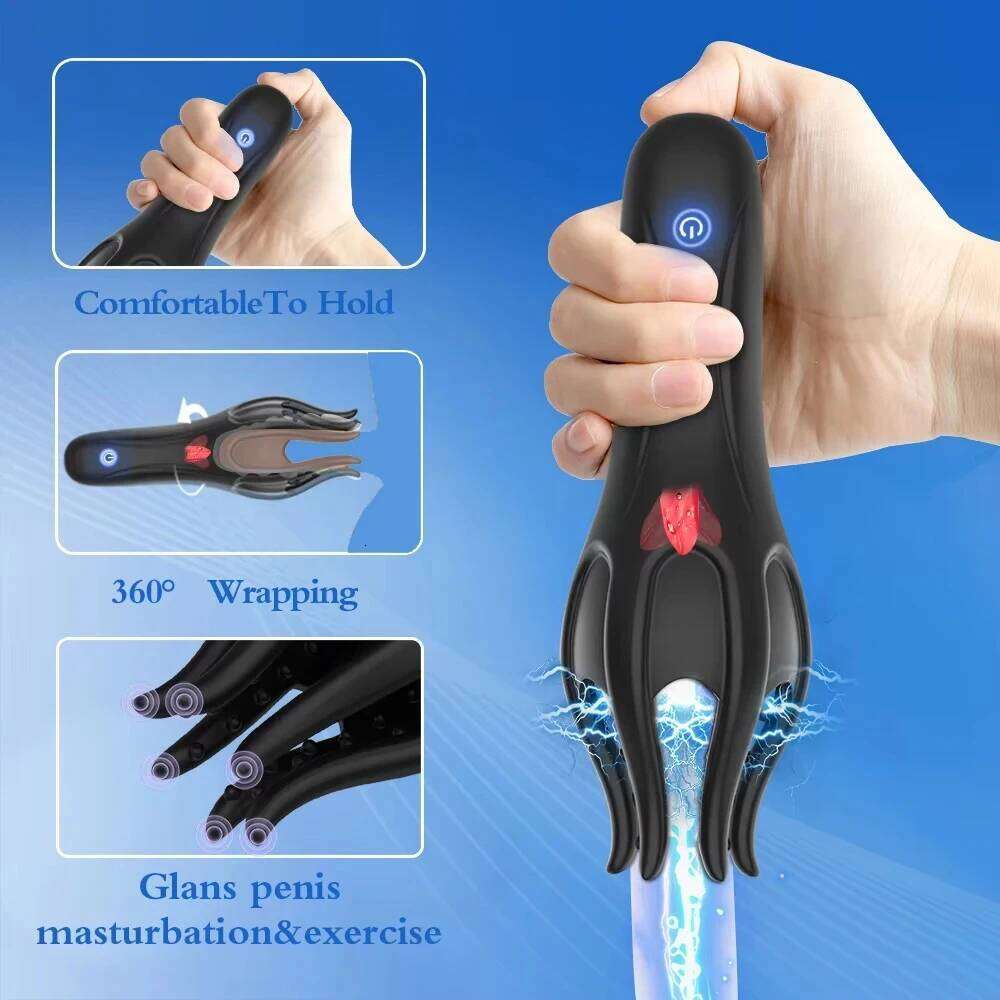 Glans Trainer Penis Vibrator with Tongue Licking Oral Blowjob Lasting Delay Endurance Massage Male Masturbator Sex Toys for Men Z260311