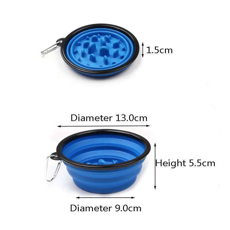350 1000ml Travel Foldable Bowl for Small Large Dogs Slow Puppy Big Dog Food Bowls Portable Pet Feeder comedero perro 26Y0312