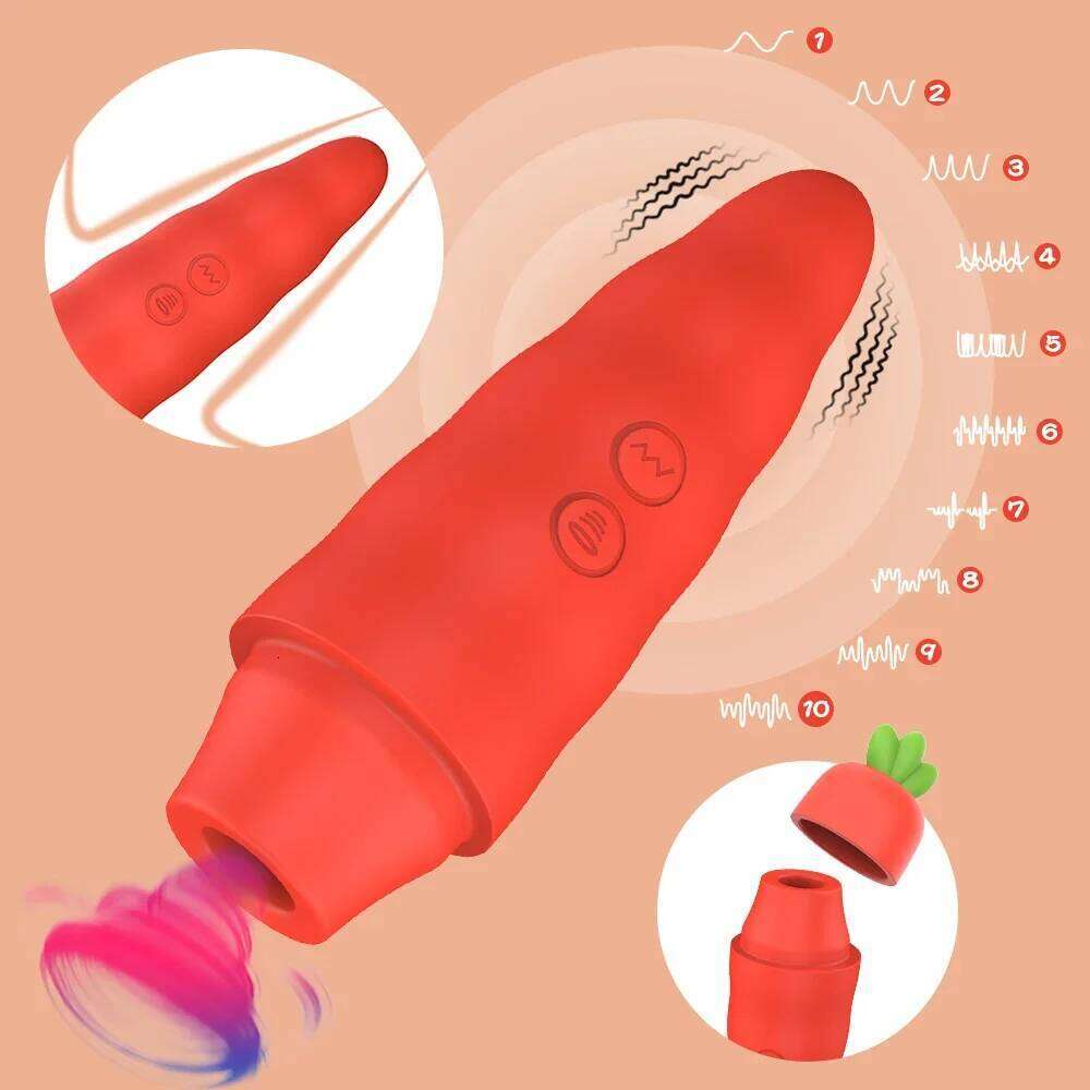 Carrot Vibrator Adult Products G Spot Vaginal Stimulator Female Masturbator Nipple Clitoral Sucking Massager Sex Toys For Couple Z260311