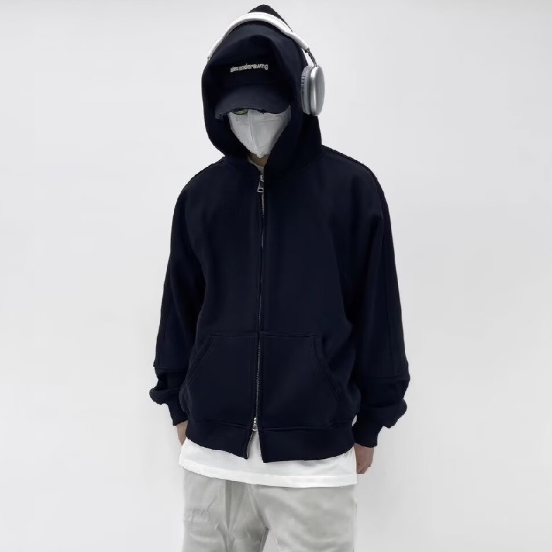 400g Combed Cotton Double-zipper Cardigan Hooded Sweatshirt Designer Hoodie For Men New Autumn Casual Sports Jacket For Women