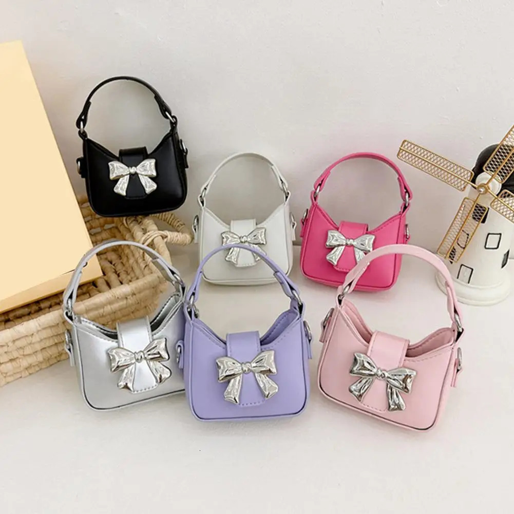 Korean Style Girl Princess Bag Cute Sweet Bow Chain Crossbody Bags for Girls Bowknot Hand Toddler Purses and Handbags Gift 260311