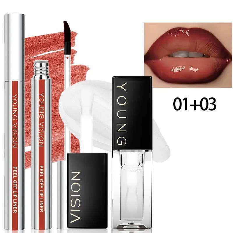 Moisturizing oil Tearing Line Liquid Pen Set -3D Lip Makeup Durable and Natural Suitable for Various Style W260311