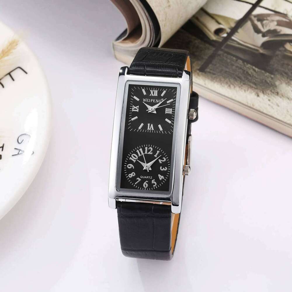 Hot selling fashion leisure business time zones dual dial for man woman couple quartz watches reloj