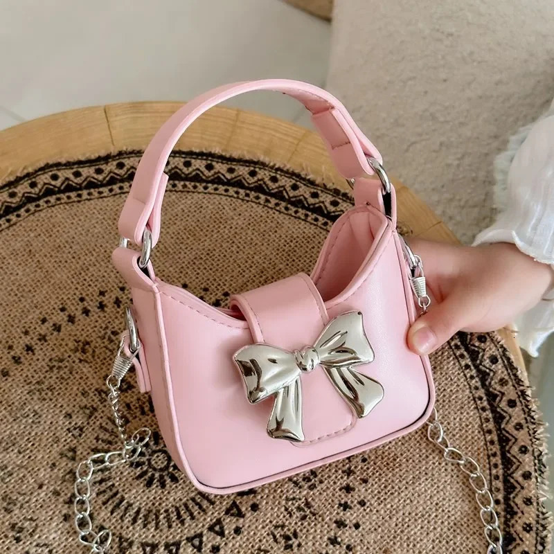 Mini Small Messenger Bags for Girls Chain Purse Handbag Ladies Girl Crossbody Bow Tie Children Bag 260311