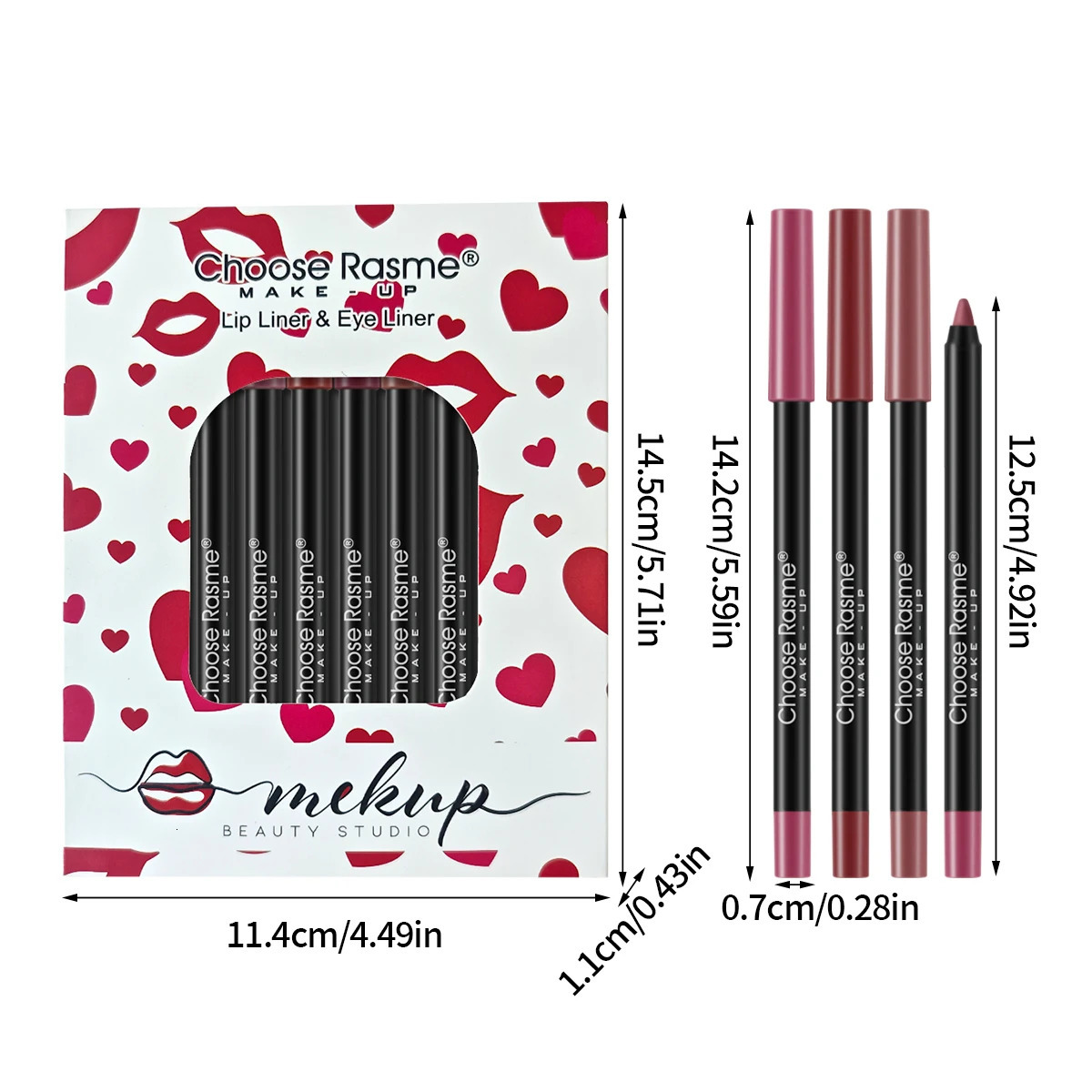 12 pcs Lip Liner Pencil Set Matte Lipliner Pencil Lipstick Waterproof Long Lasting Nude Contour Lipstick Pen Lip Tint Cosmetics 260305