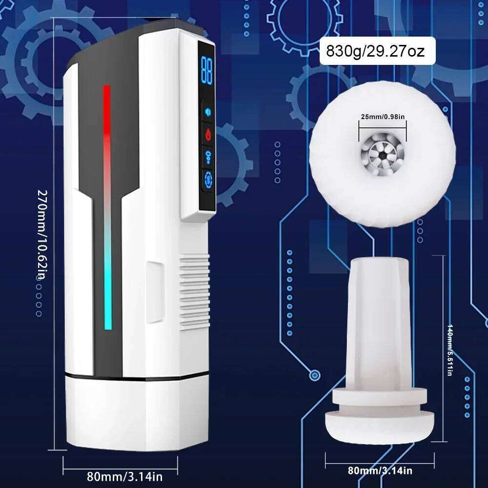Automatic Male Masturbator Cup Telescopic Heated Sucking Pussy Blowjob Machine Thrusting Vibration Masturbation Sex Toy for Men Z260312