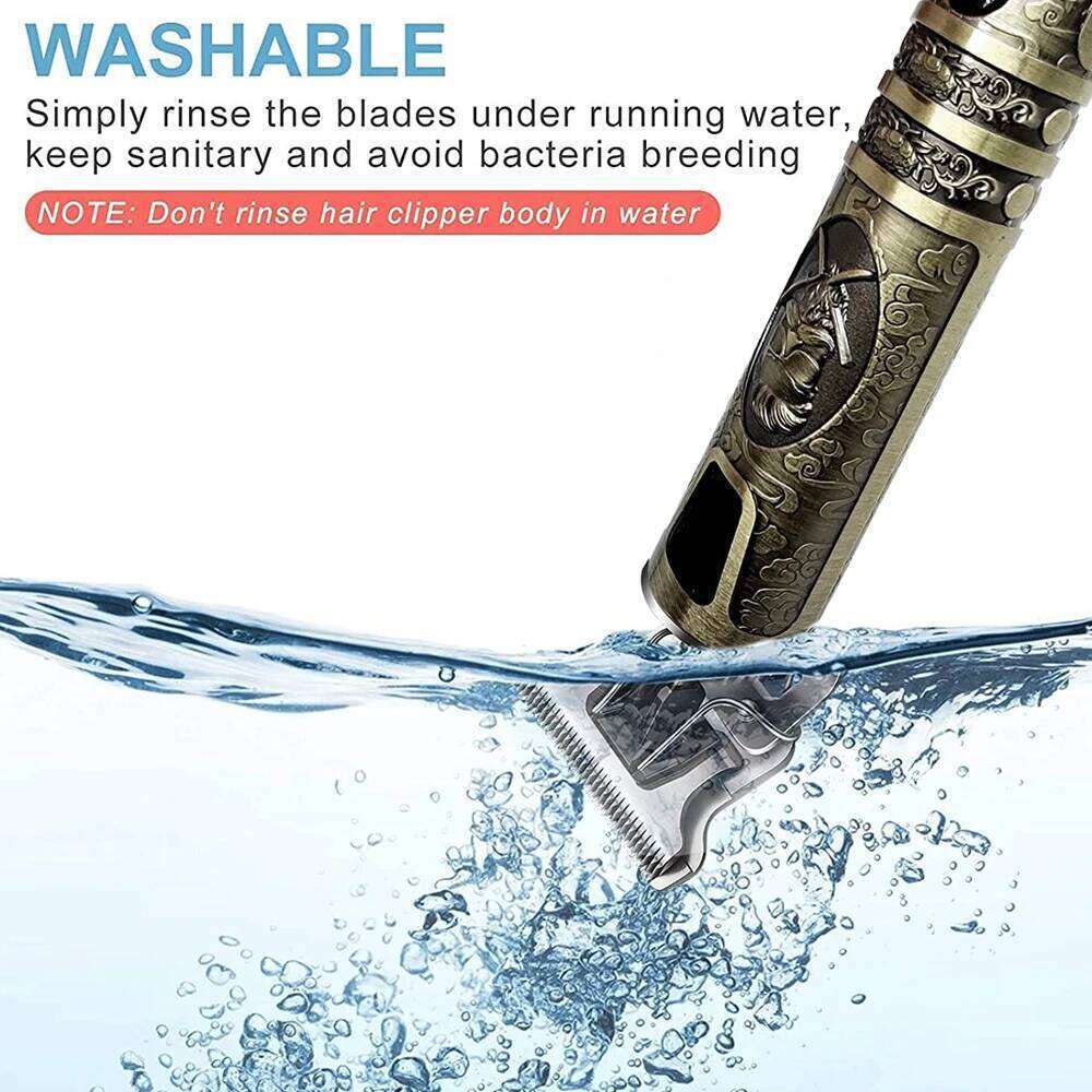 T9 LCD Hairdresser Oil Shaving Head Carving Electric Pusher Clipper Hair Precision Trimmer for Men Care C260312
