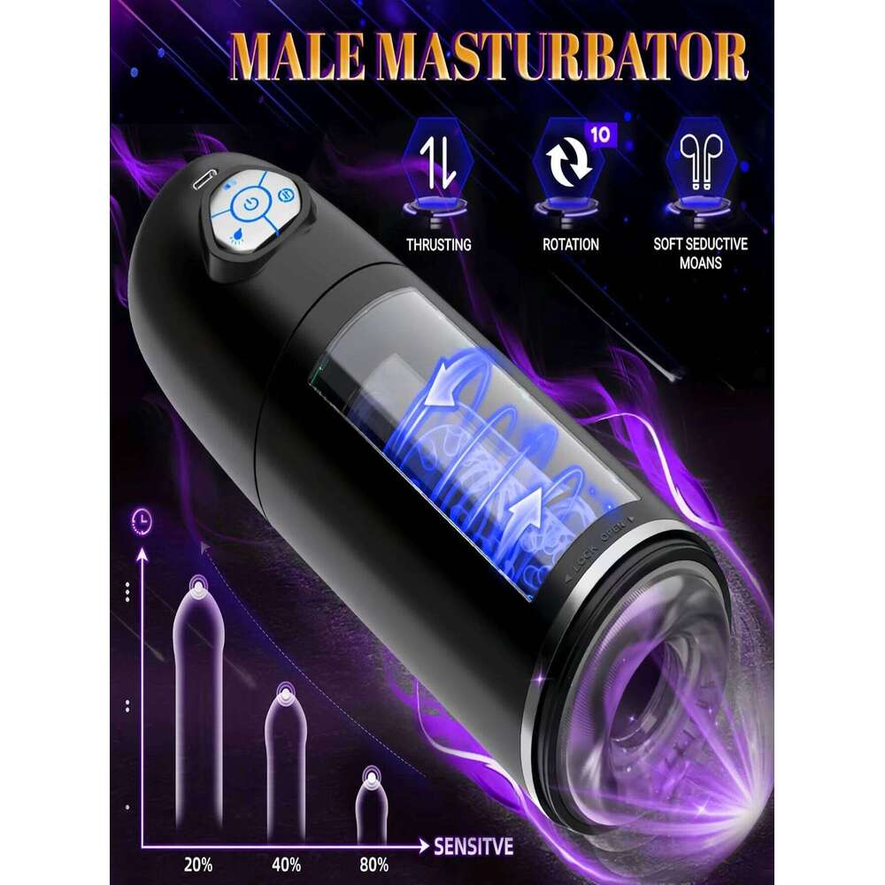 Automatic Male Masturbator, Doll Toy For Men with 10 Rotating& Thrusting, Penis Pump Adult Toys, Onahole Mens, Sex toys Z260311