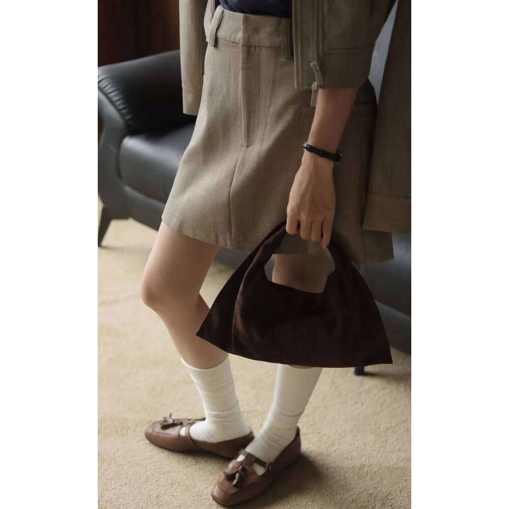 Genuine Leather Small Bags For Women, Suede Purse Hobos Handbag Vintage WONST