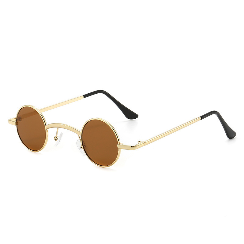 Sun Small Metal Hip-Hop Sunglasses Retro TikTok Street Style Prince Glasses Trendy Hot Item for Outings