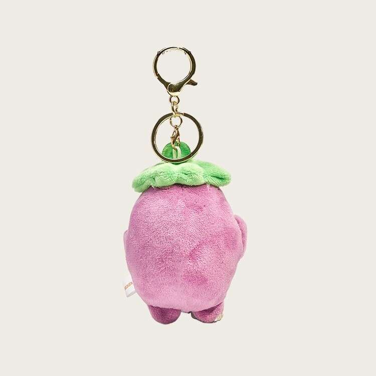Original plush toy keychain pendant backpacks, cute little accessory for couples using mobile phones, eggplant doll bag charm